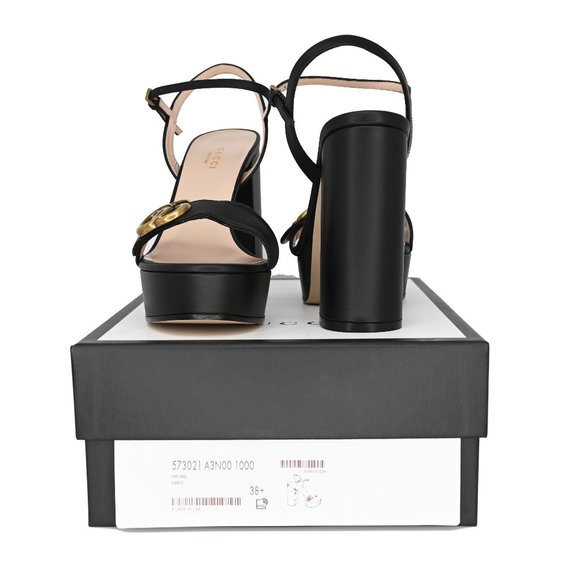 Gucci Women's 573021 GG Marmont Leather Platform Sandals - Picture 8 of 16